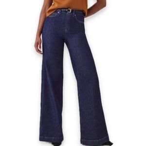 Spanx High Rise Wide Leg Dark Indigo Jeans Women’s Size Medium